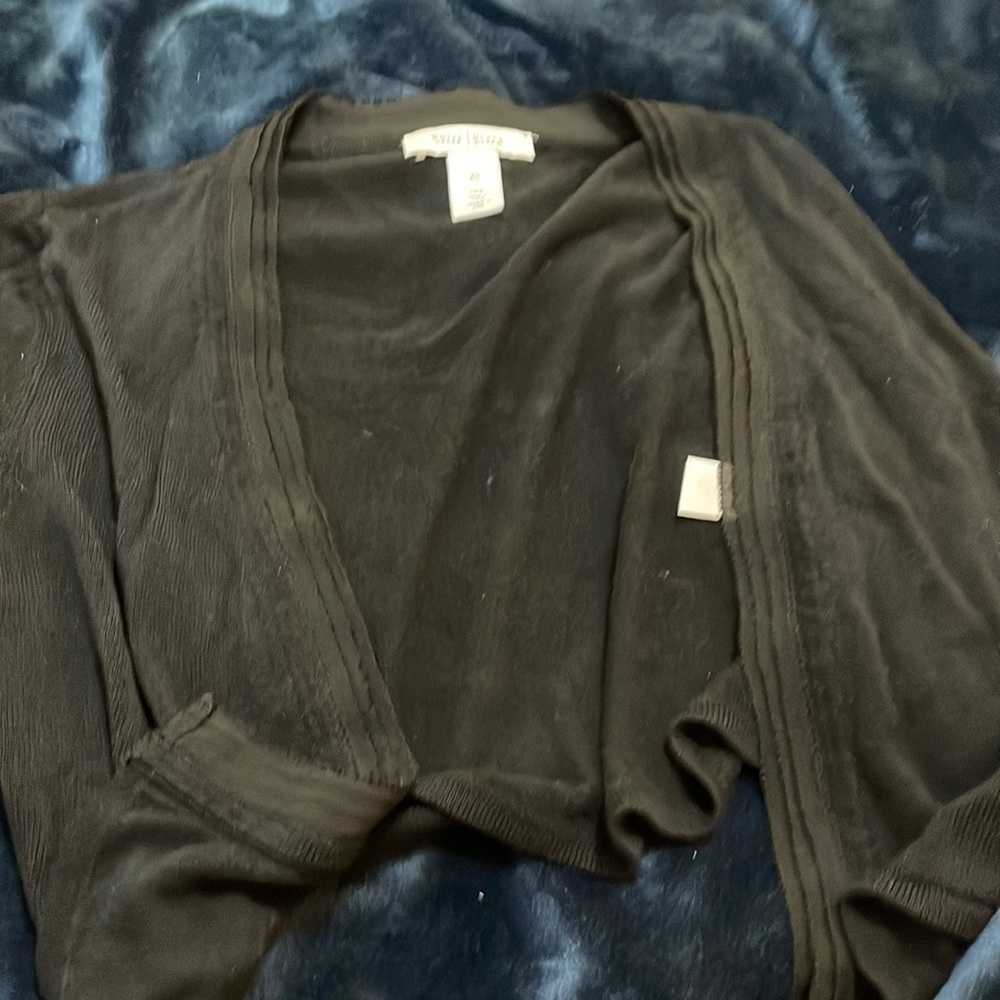 Black short cardigan